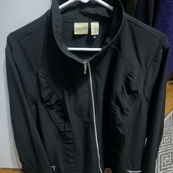 SOLD Chico's Zenergy Black - Fully Zippered Activewear Sporty type jacket - Picture 5 of 9
